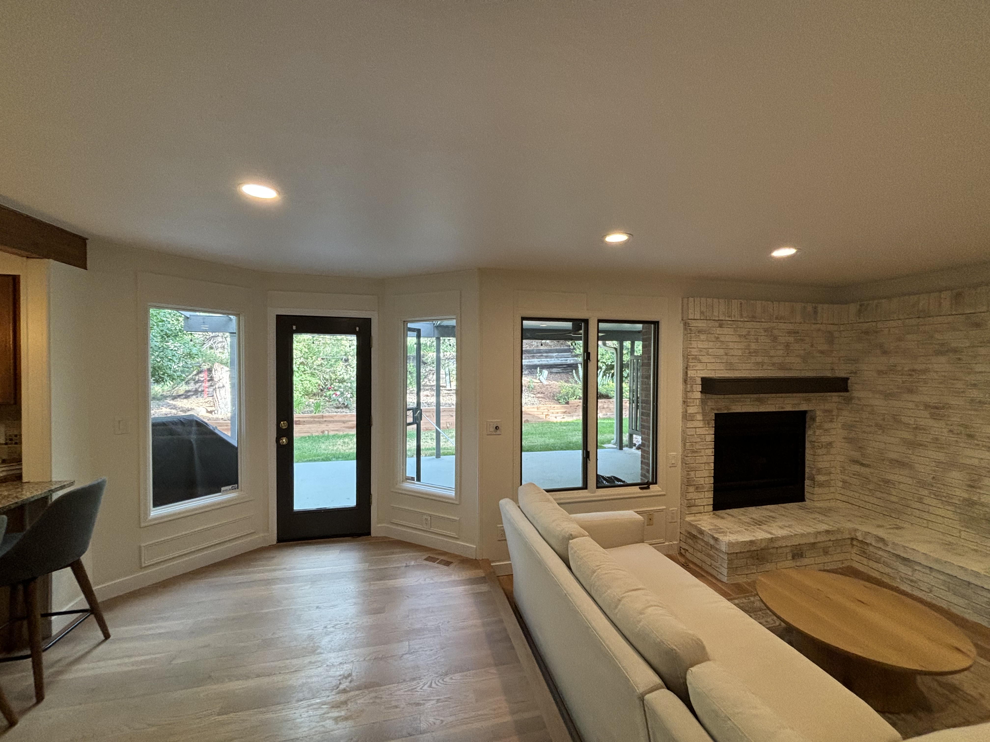 Freshly painted two-story exterior home