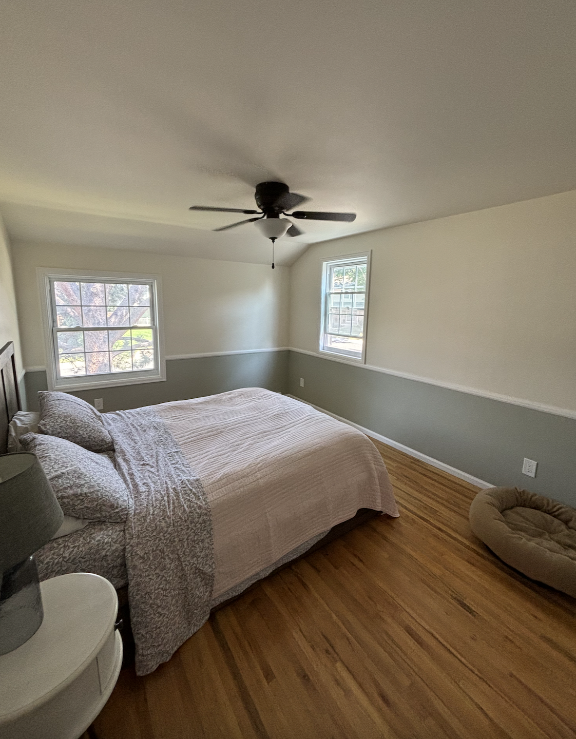 Painted entry hallway with clean trim lines