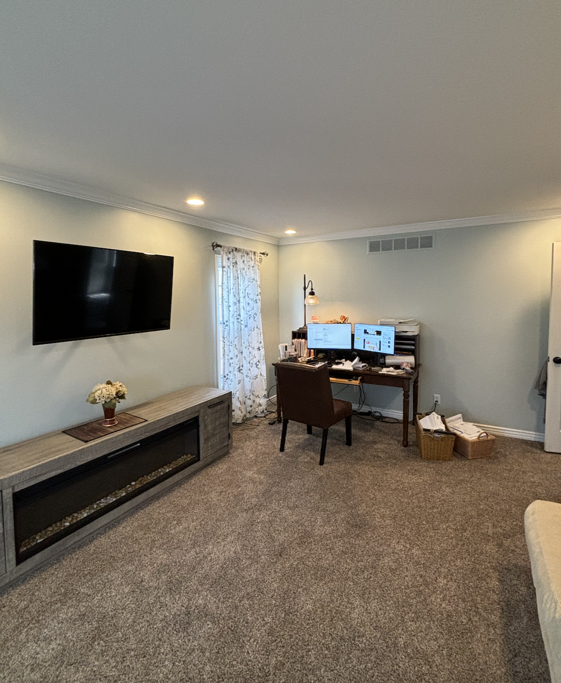 Interior stairway walls and railing detail